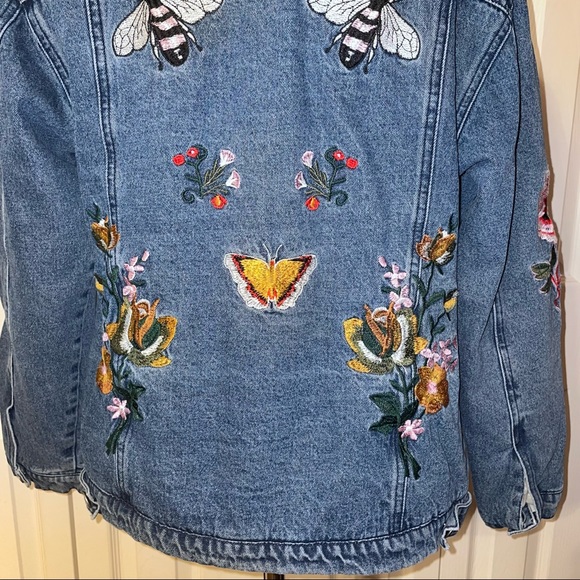 bagetelle embroidered denim jacket size S - Picture 3 of 13